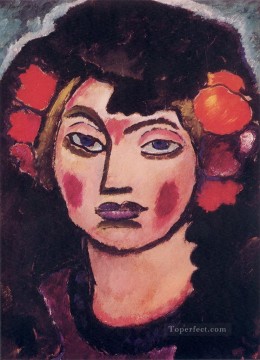 表現主義 Painting - スペインの少女 1912 アレクセイ・フォン・ヤウレンスキー 表現主義